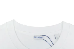 Burberry Rose Knight Embroidered T-Shirt White Collar