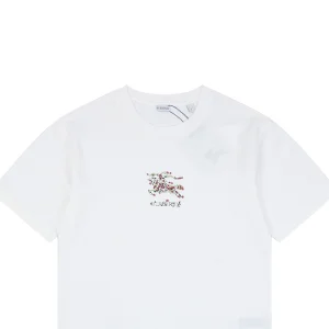 Burberry Rose Knight Embroidered T-Shirt White