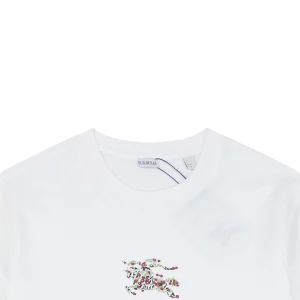 Burberry Rose Knight Embroidered T-Shirt White
