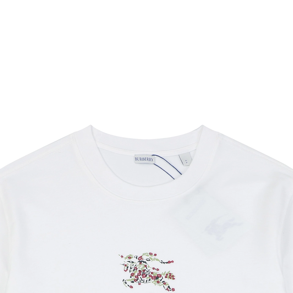 Burberry Rose Knight Embroidered T-Shirt White