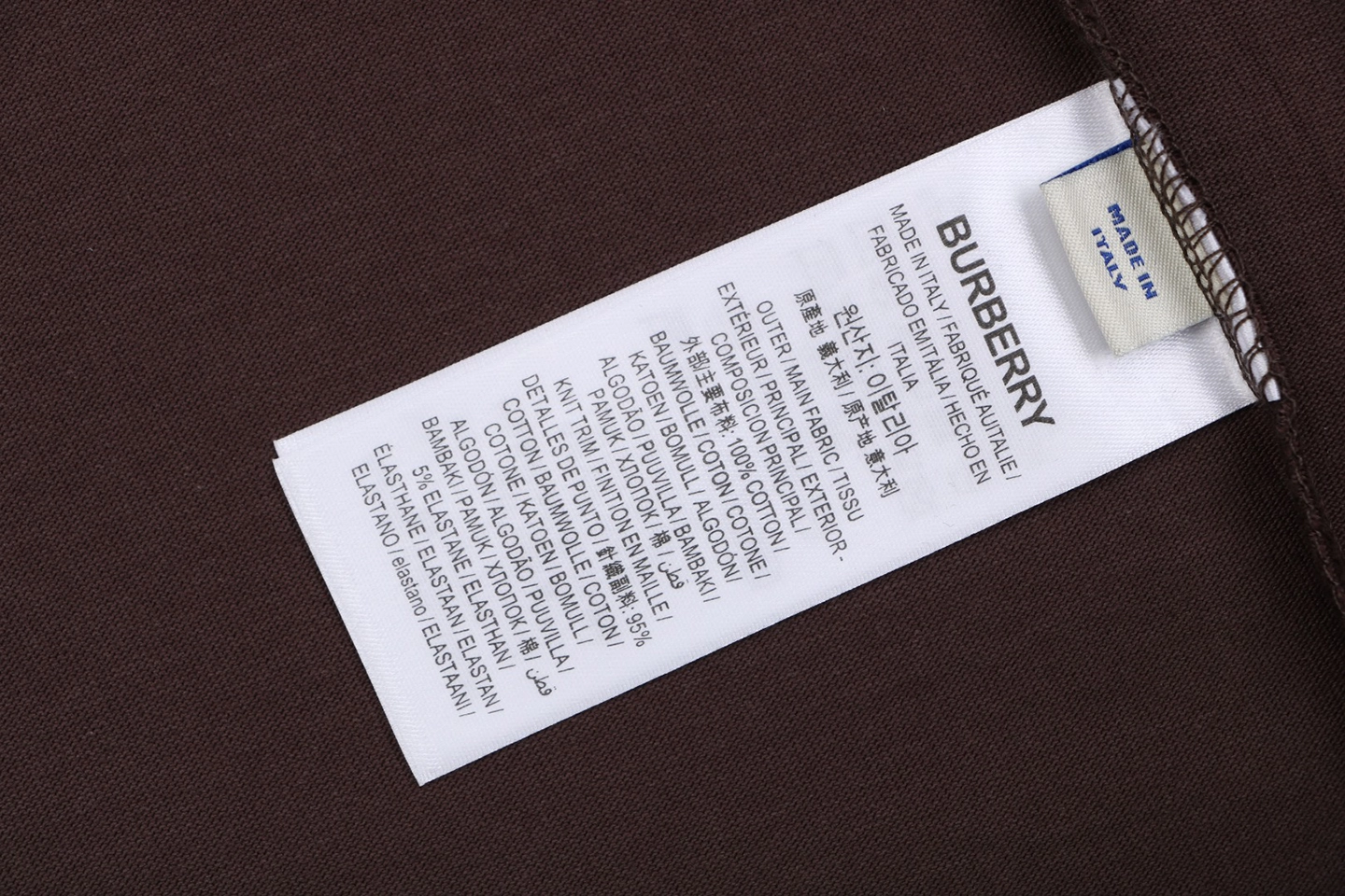 Burberry Thistle Logo Print T-Shirt Brown Wash label