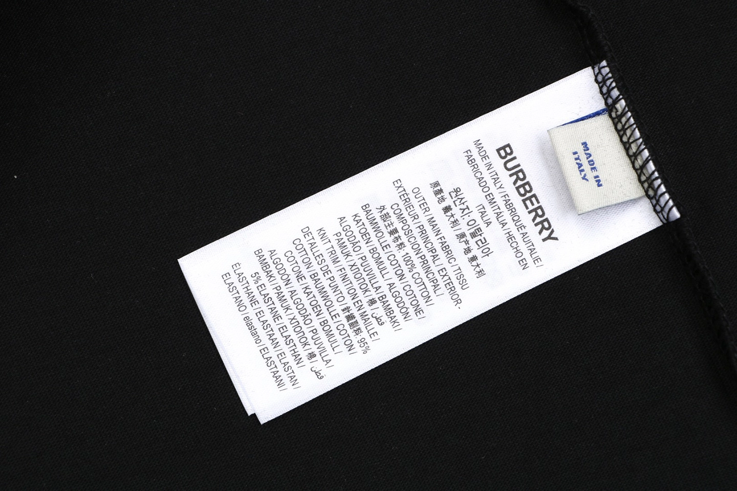 Burberry Thistle Logo Print T-Shirt Black Wash label