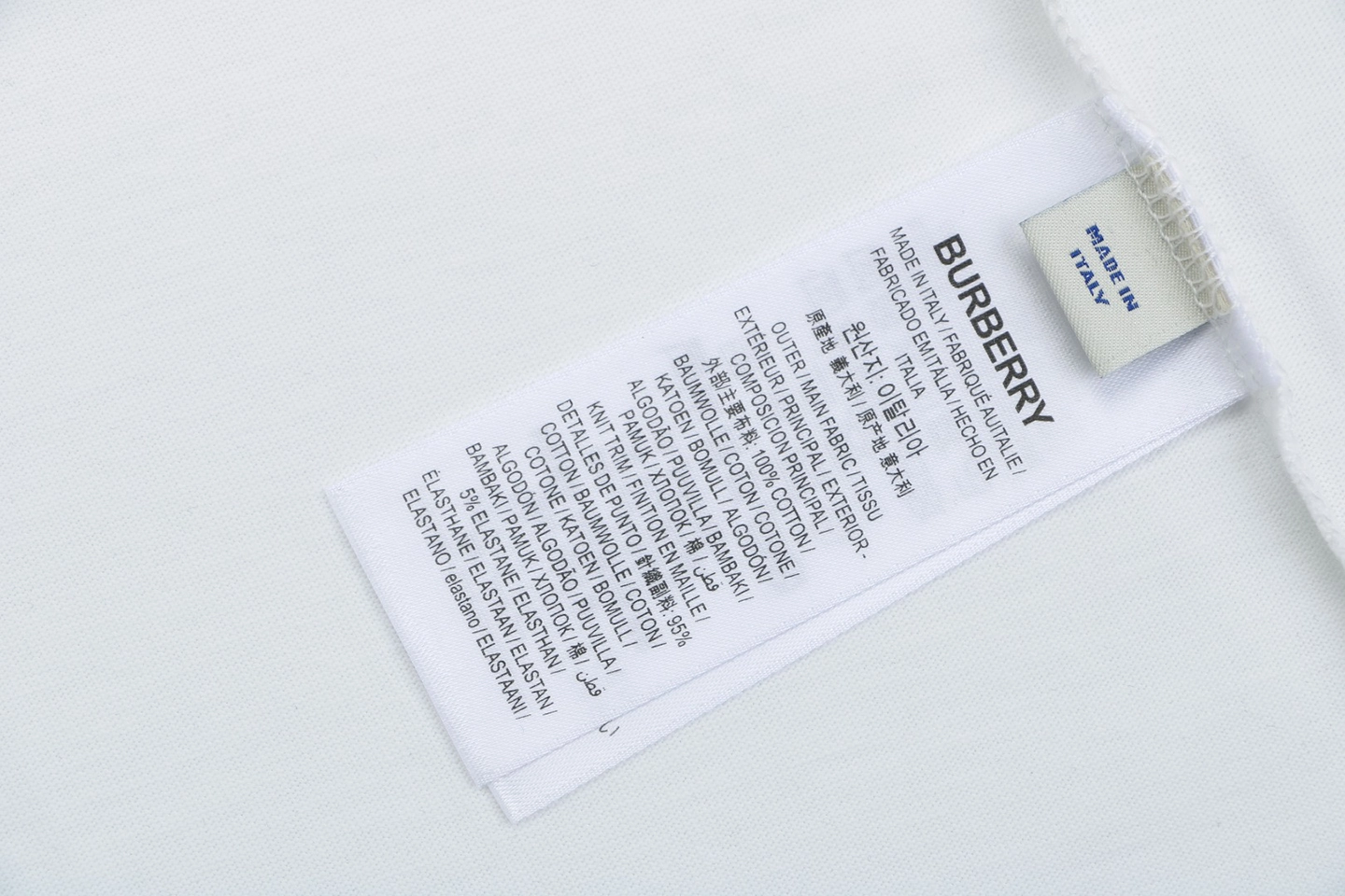 Burberry Thistle Logo Print T-Shirt White Wash label