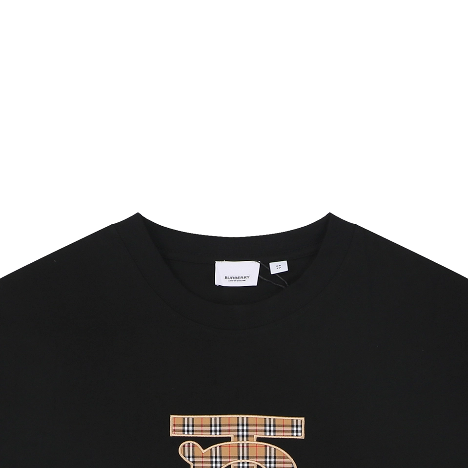 Burberry Vintage Check BT Logo T-Shirt Black