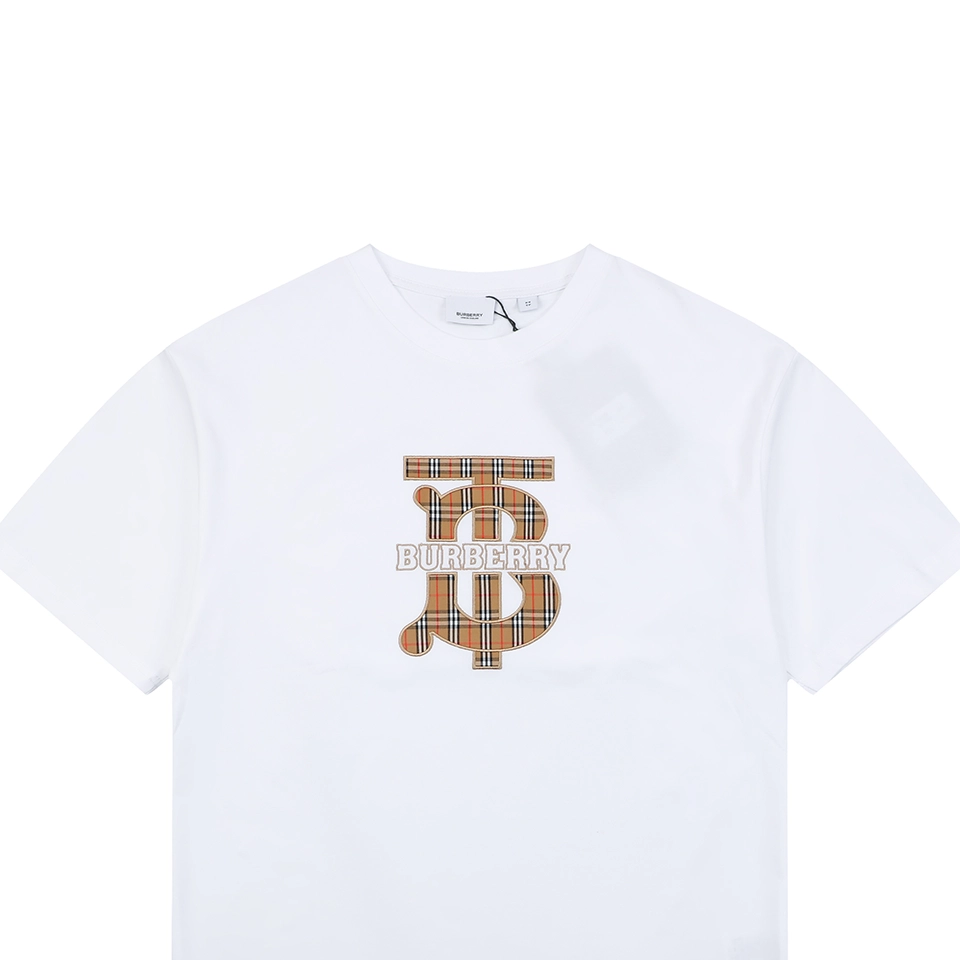 Burberry Vintage Check BT Logo T-Shirt White