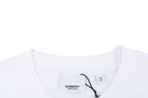 Burberry Vintage Check BT Logo T-Shirt White Collar