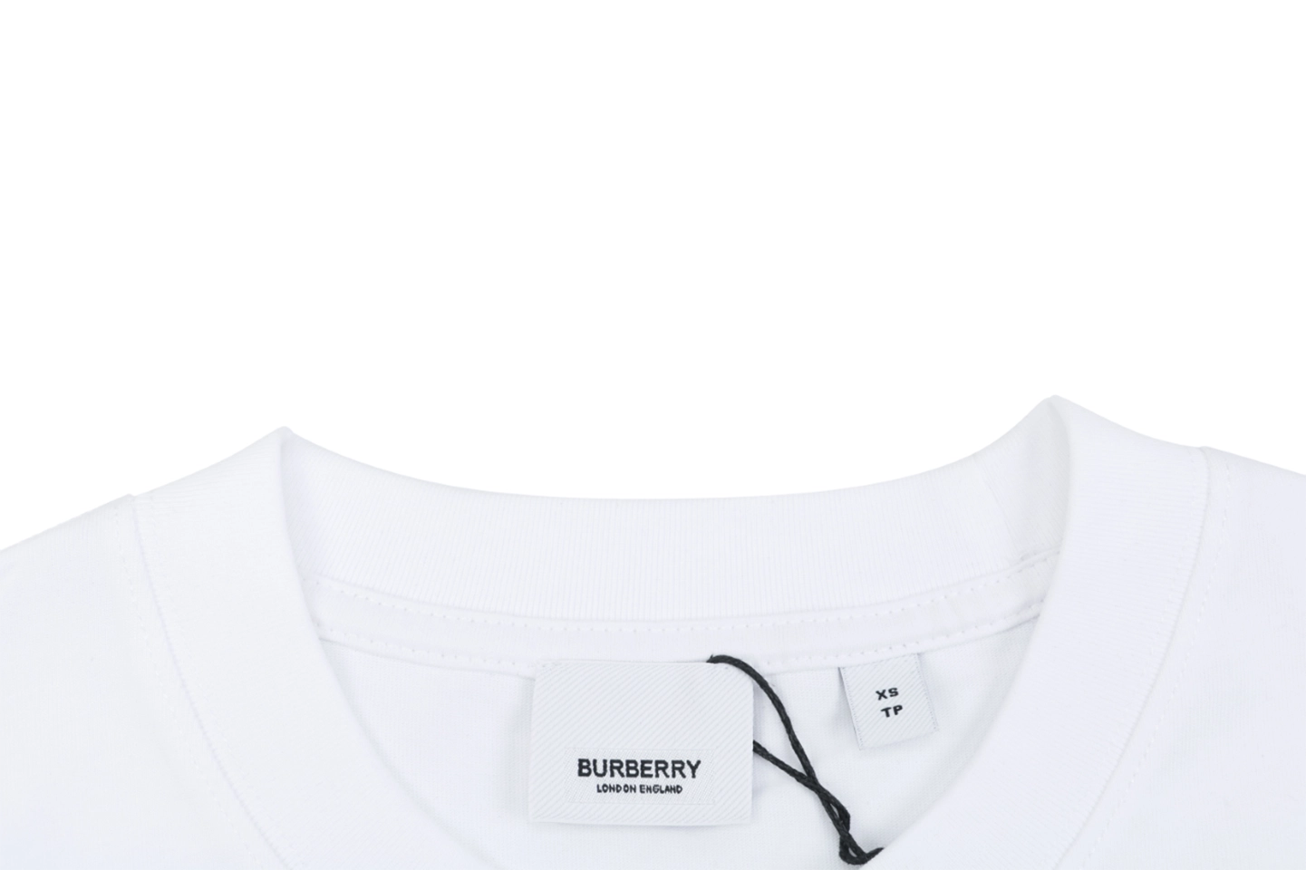 Burberry Vintage Check BT Logo T-Shirt White Collar