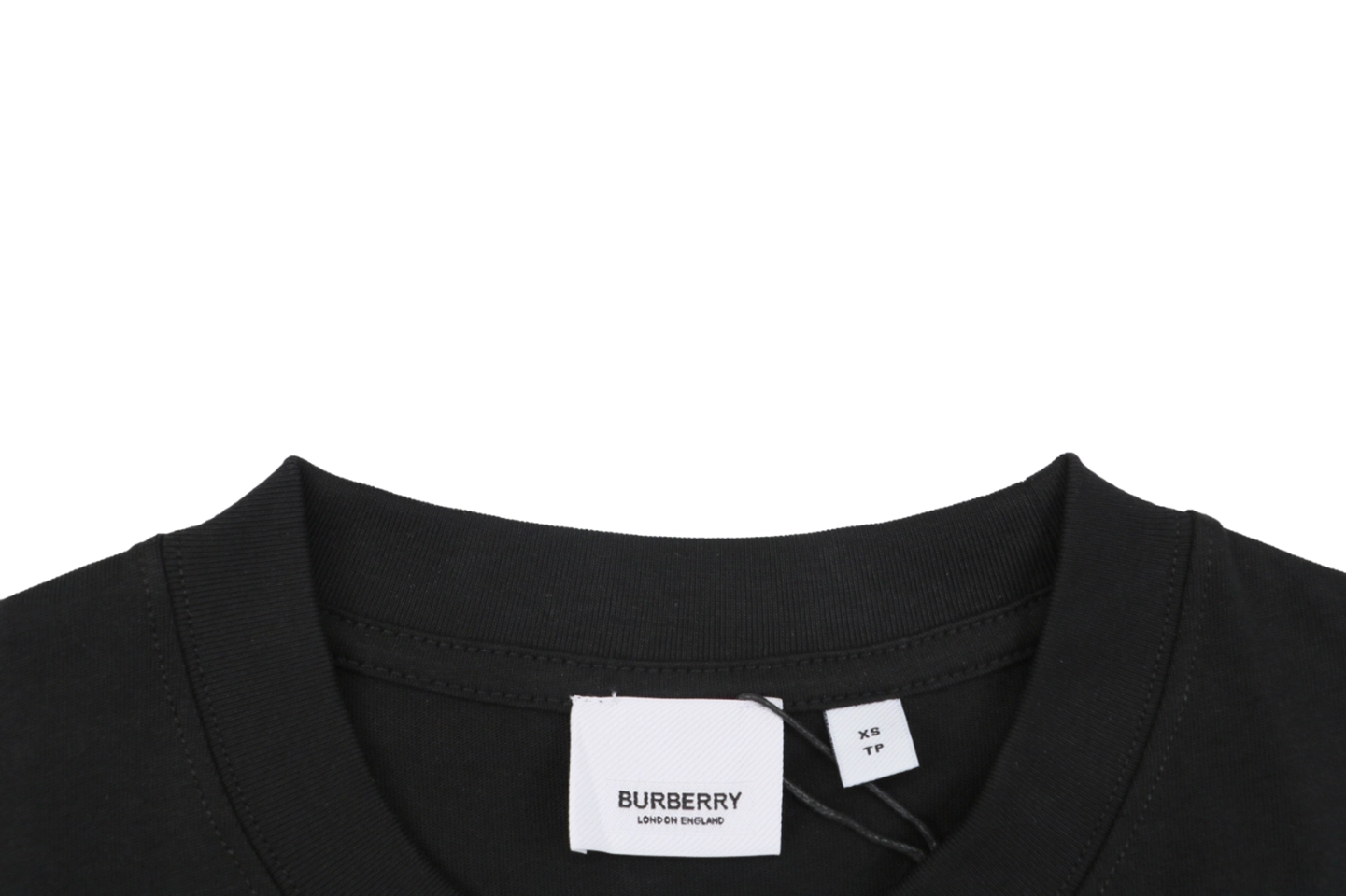 Burberry Vintage Check BT Logo T-Shirt Black Collar