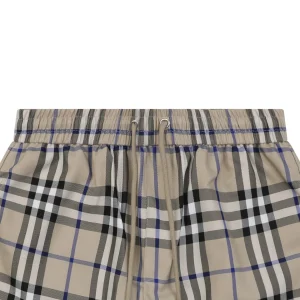 Burberry Vintage Check Drawstring Shorts Khaki