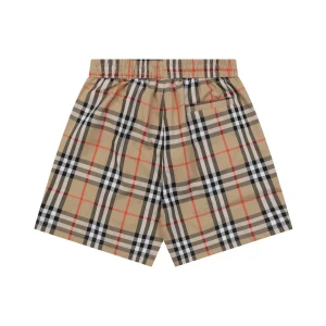 Burberry Vintage Check Drawstring Shorts Brown Back view