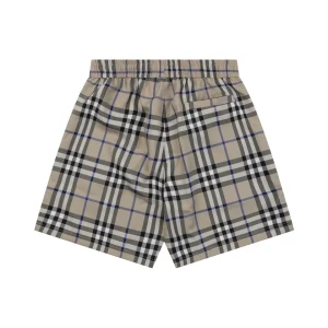 Burberry Vintage Check Drawstring Shorts Khaki Back view