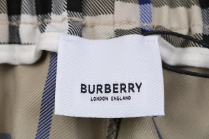 Burberry Vintage Check Drawstring Shorts Khaki Brand label