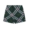 BBry Vintage Check Mesh-Lined Nylon Shorts (Green/Pink/Blue)
