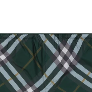 Burberry Vintage Check Mesh-Lined Nylon Shorts Green