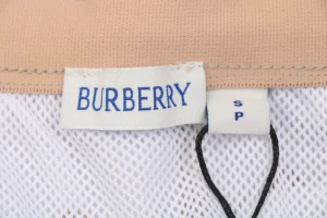 Burberry Vintage Check Mesh-Lined Nylon Shorts Pink Brand label