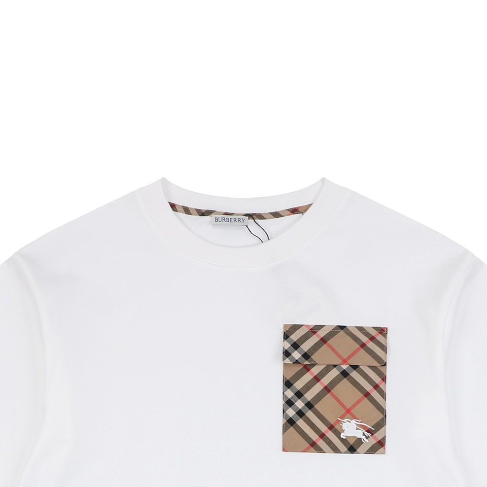 Burberry Vintage Check Pocket T-Shirt White