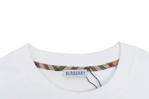 Burberry Vintage Check Pocket T-Shirt White Collar