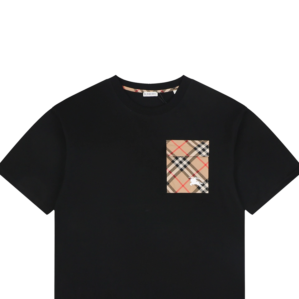 Burberry Vintage Check Pocket T-Shirt Black