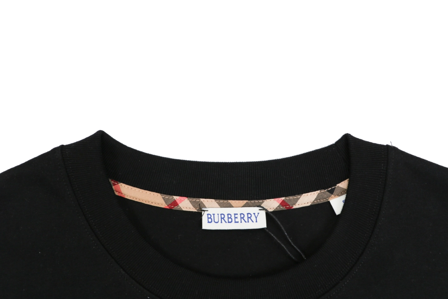 Burberry Vintage Check Pocket T-Shirt Black Collar