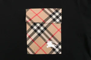 Burberry Vintage Check Pocket T-Shirt Black Front Pocket