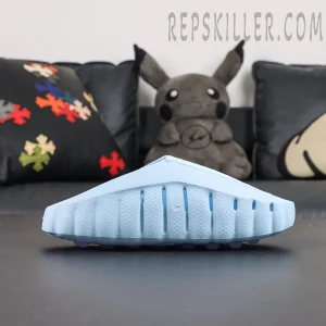 Drake NOCTA x Nike Mind 001 ‘Glacier Blue’ outsole and upper view highlighting the innovative cushioning structure and glacier blue color palette