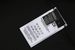 Fendi Ice Cream Embroidered Cotton T-Shirt Wash label