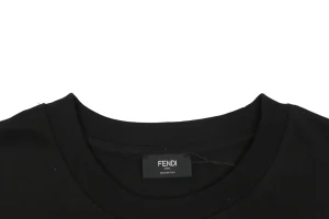 Fendi Monster Eyes Rubber Patch T-Shirt Collar