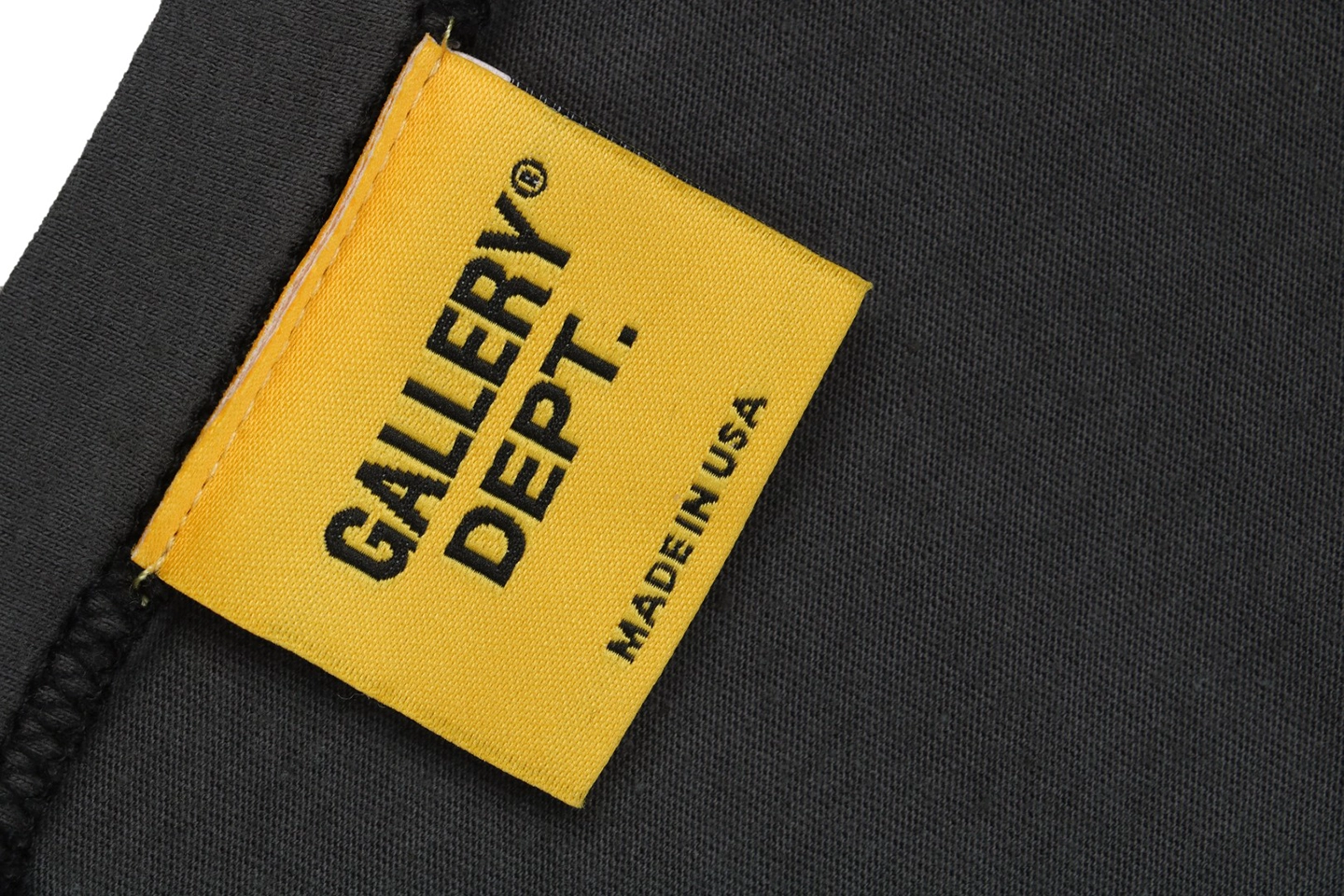 Gallery Dept Pocket Logo Sleeveless T-Shirt Black Wash label