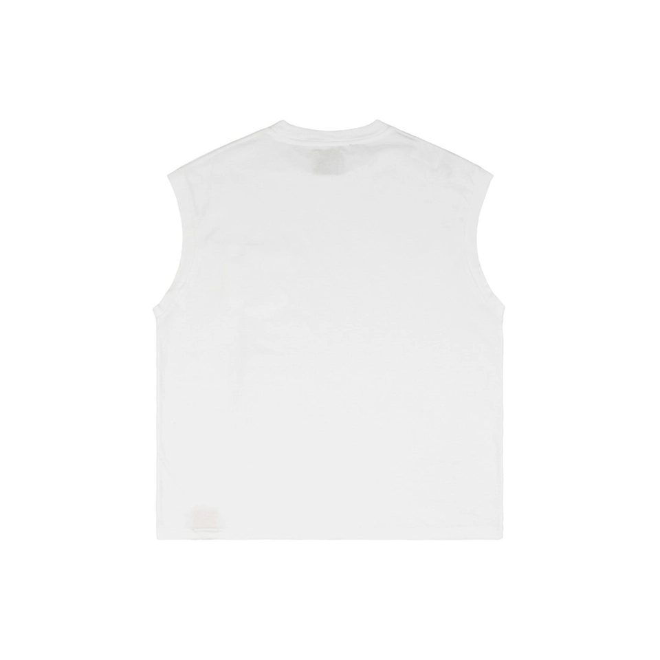 Gallery Dept Pocket Logo Sleeveless T-Shirt White Back view