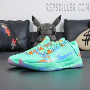 Jalen Brunson x Nike Zoom Kobe 5 Protro NY vs. NY upper detail featuring breathable mesh construction and vibrant street-inspired design