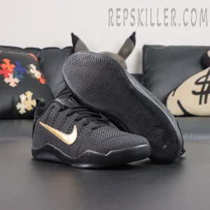 Nike Kobe 11 Elite Low Protro ‘Fade To Black’ outsole view featuring a black rubber sole with fine traction pattern