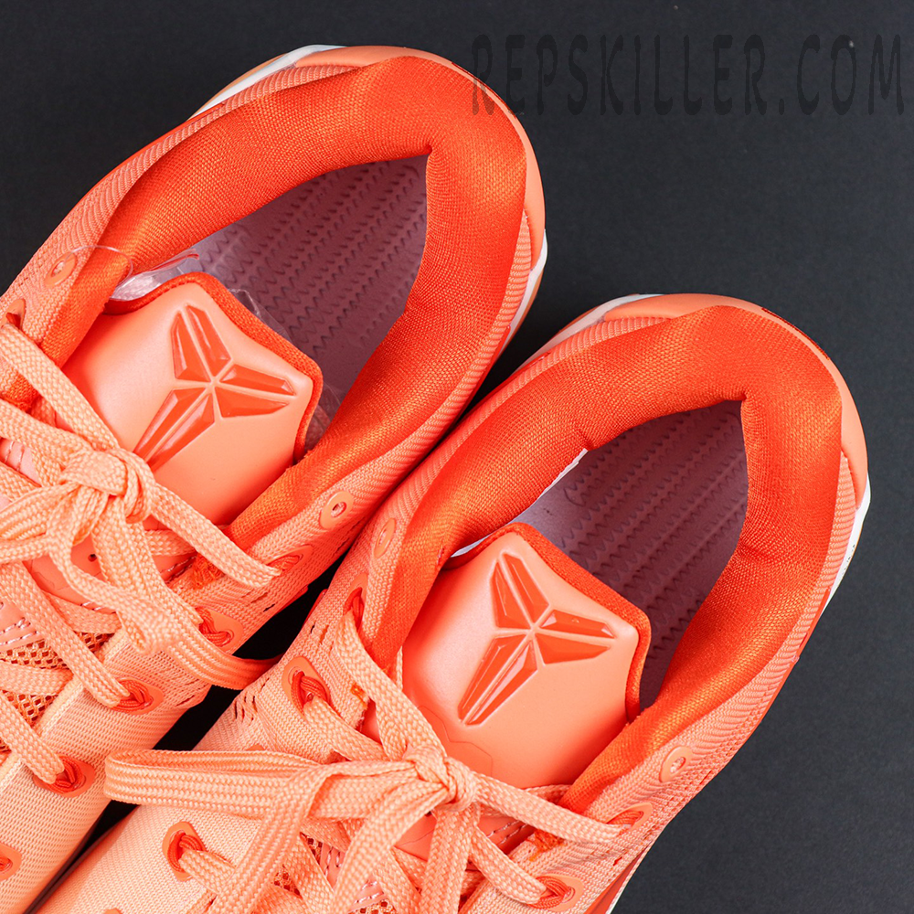 Nike Kobe 9 Elite Low EM Protro “WNBA” collar detail featuring a padded ankle lining and Kobe Shield tongue logo for comfort and secure support