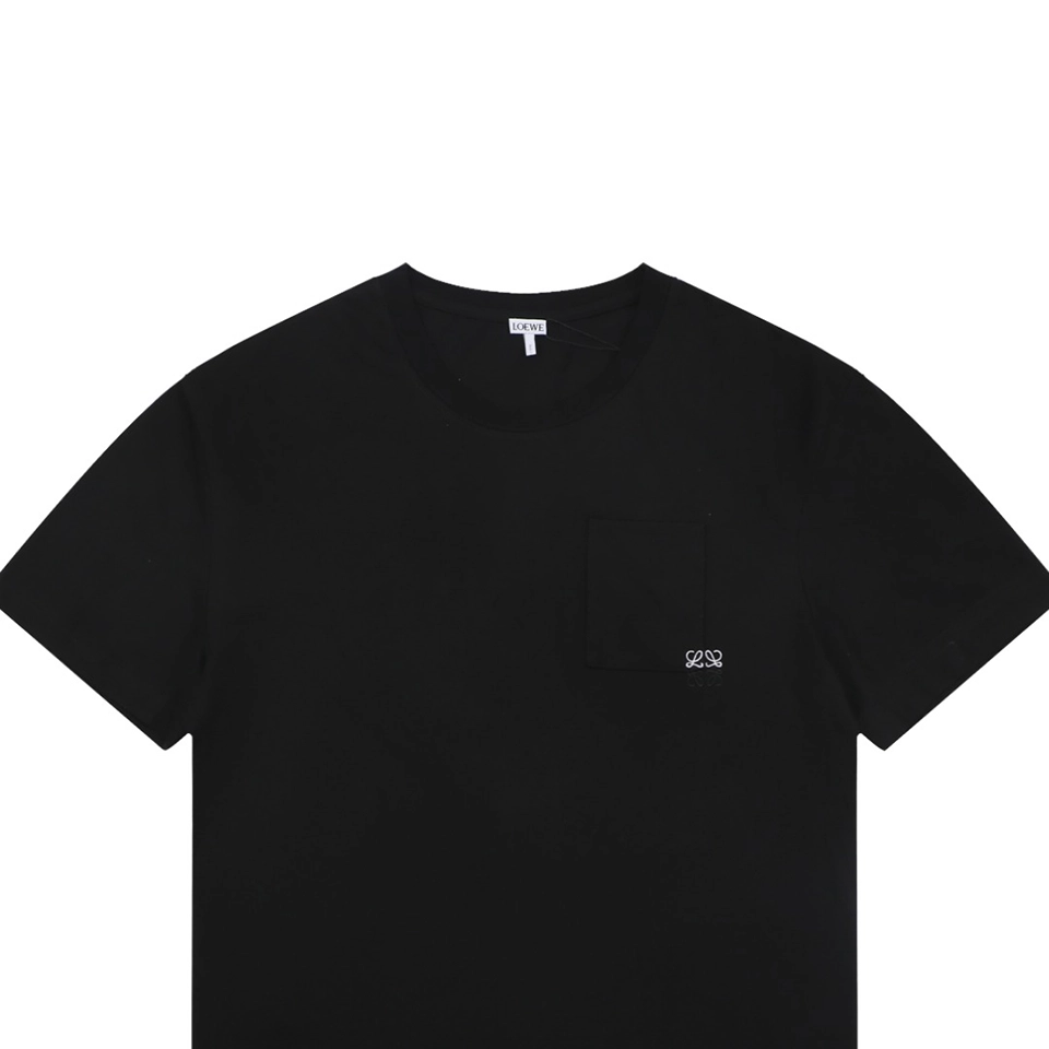 Loewe Anagram Pocket Embroidered T-Shirt Black