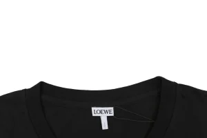 Loewe Anagram Pocket Embroidered T-Shirt Black Collar