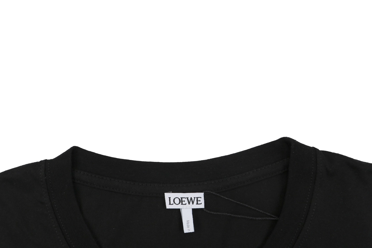 Loewe Anagram Pocket Embroidered T-Shirt Black Collar