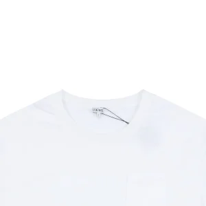 Loewe Anagram Pocket Embroidered T-Shirt White