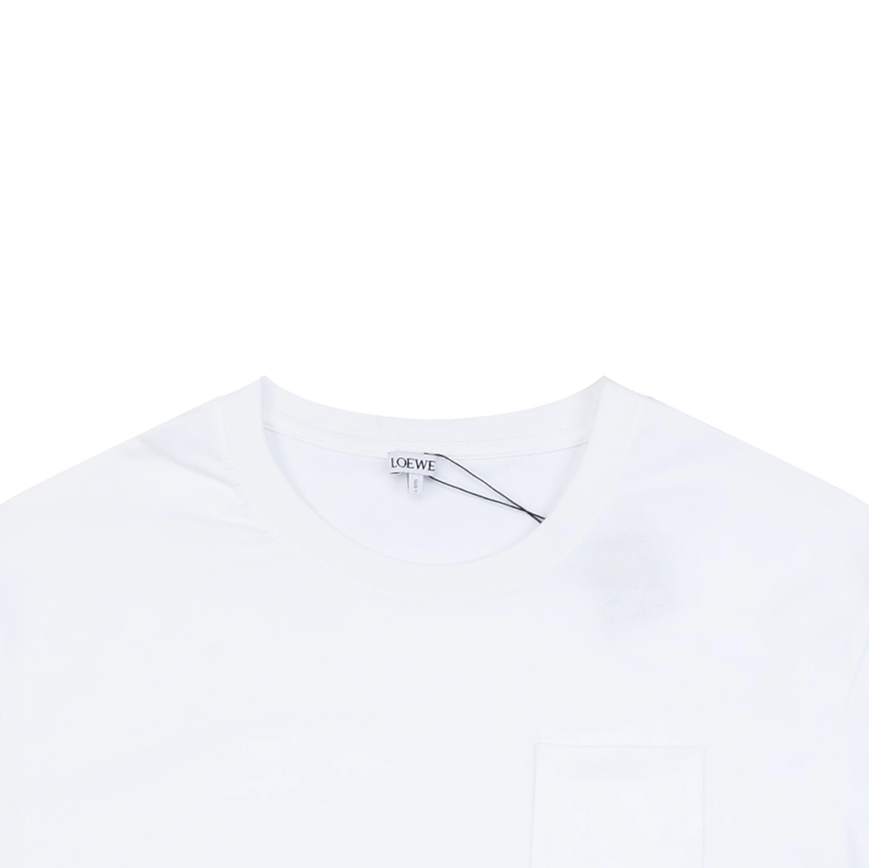 Loewe Anagram Pocket Embroidered T-Shirt White
