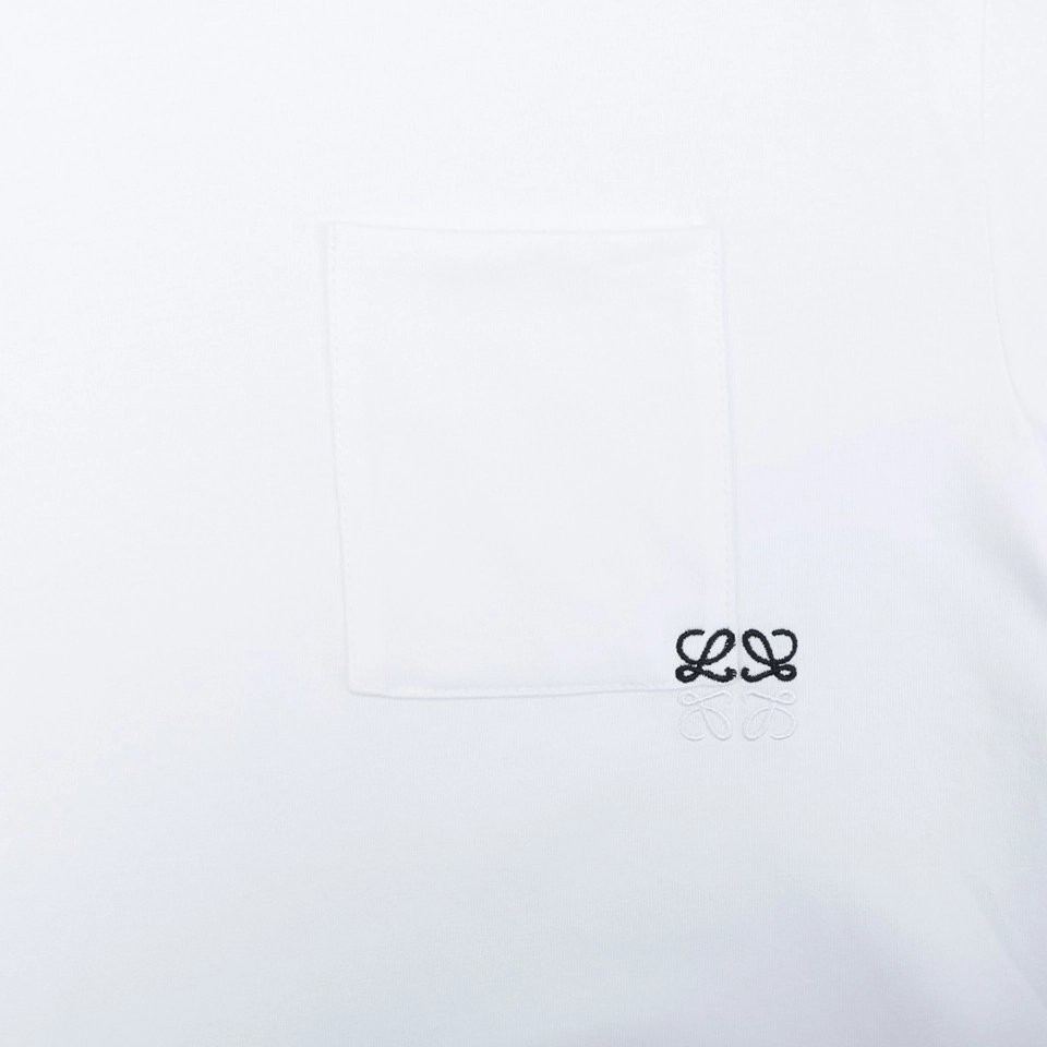 Loewe Anagram Pocket Embroidered T-Shirt White