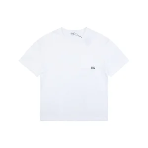 Loewe Anagram Pocket Embroidered T-Shirt White Front view