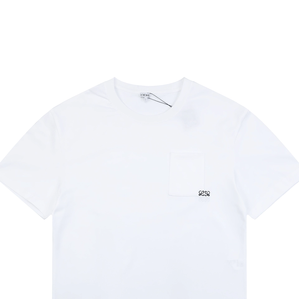 Loewe Anagram Pocket Embroidered T-Shirt White