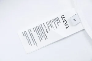 Loewe Anagram Pocket Embroidered T-Shirt White Wash label