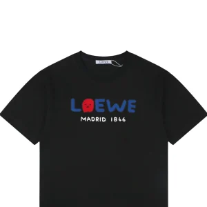 Loewe Ghost Logo Flocked T-Shirt Black