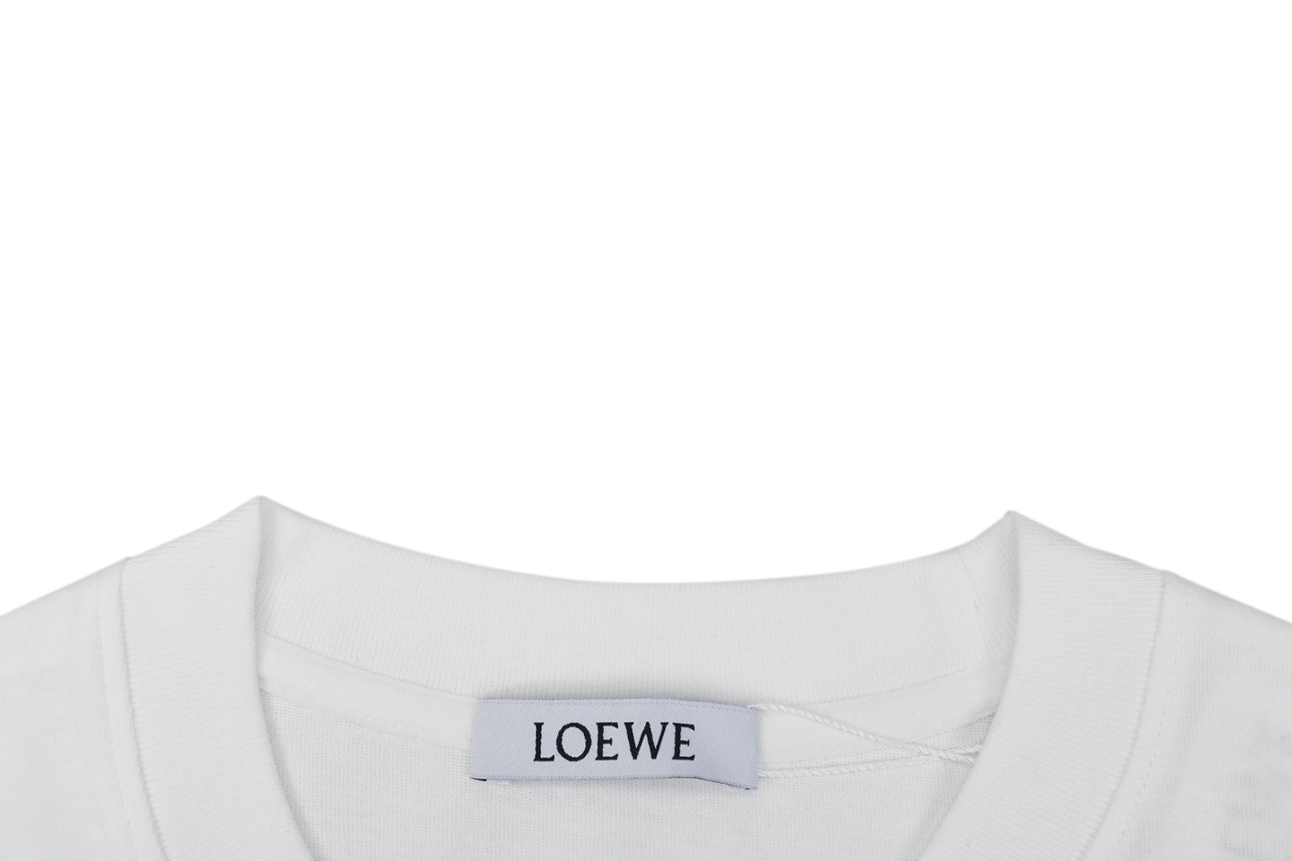 Loewe Ghost Logo Flocked T-Shirt White Collar