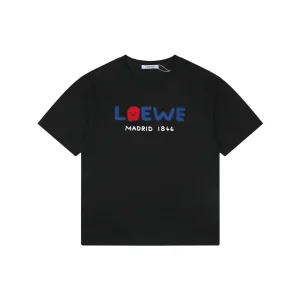 Loewe Ghost Logo Flocked T-Shirt Black Front view
