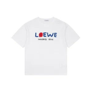 Loewe Ghost Logo Flocked T-Shirt White Front view