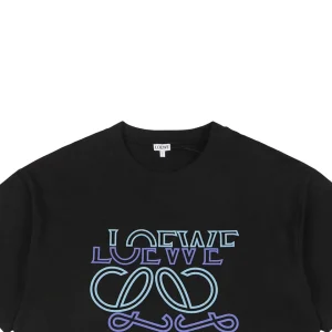 Loewe Gradient Anagram Embroidered Logo T-Shirt Black
