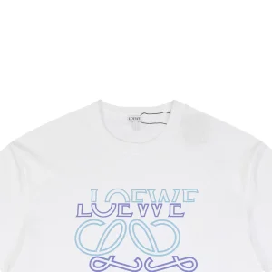 Loewe Gradient Anagram Embroidered Logo T-Shirt White