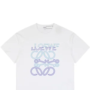 Loewe Gradient Anagram Embroidered Logo T-Shirt White