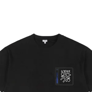 Loewe ON Zipper Anagram Patch T-Shirt Black