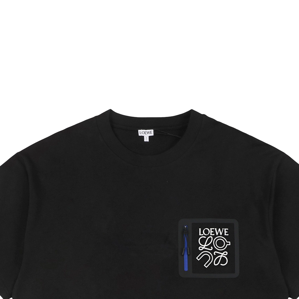 Loewe ON Zipper Anagram Patch T-Shirt Black